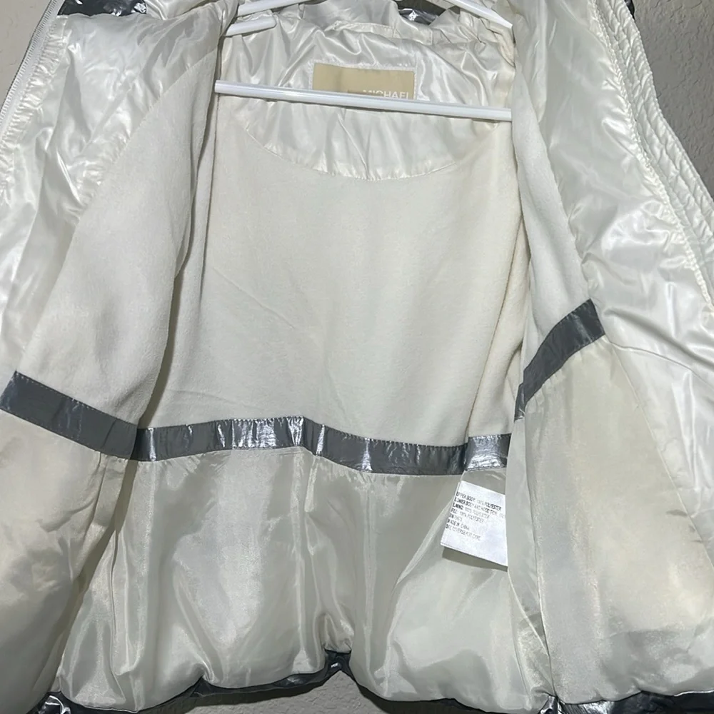 Michael Kors Puffer Coat Metallic Color Block